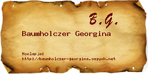 Baumholczer Georgina névjegykártya